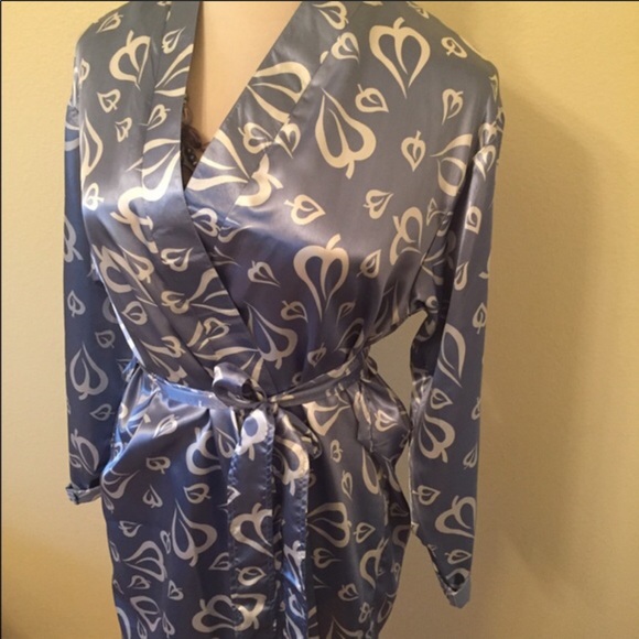 Blue robe with hearts - Picture 3 of 4